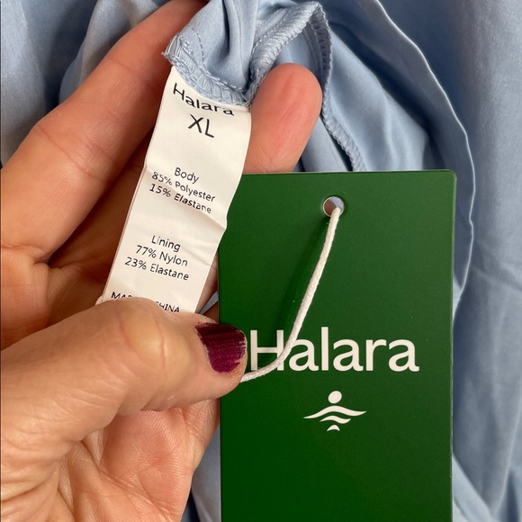 HALARA BREEZEFUL RACER BACK WITH POCKETS HI LOW MIDI DRESS LIGHT BLUE SZ XL - Picture 11 of 14